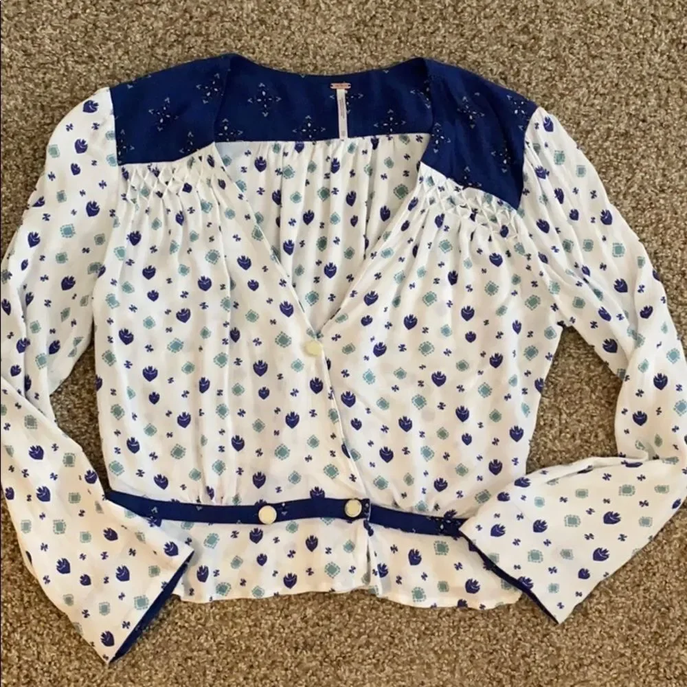 Free people long sleeve blouse